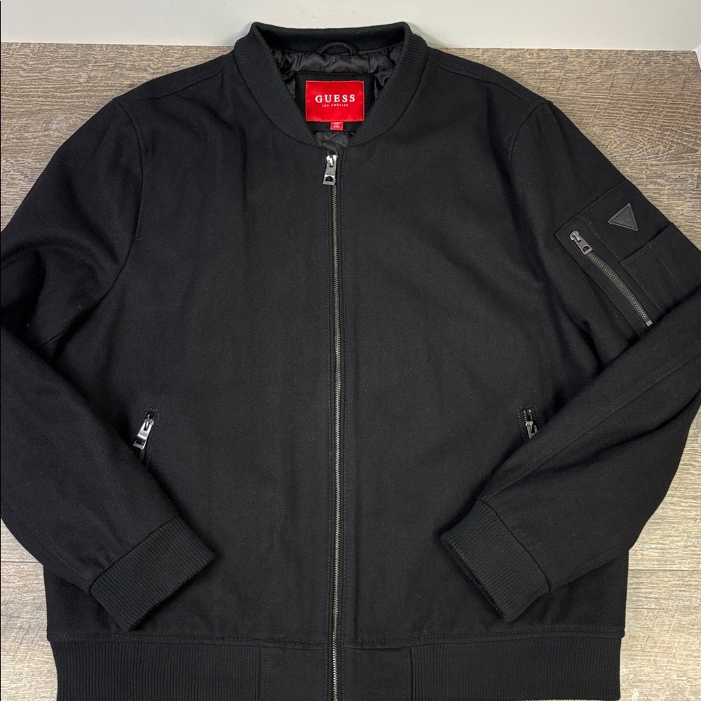 GUESS Los Angeles Men’s Wool Bomber Jacket – Size XXL